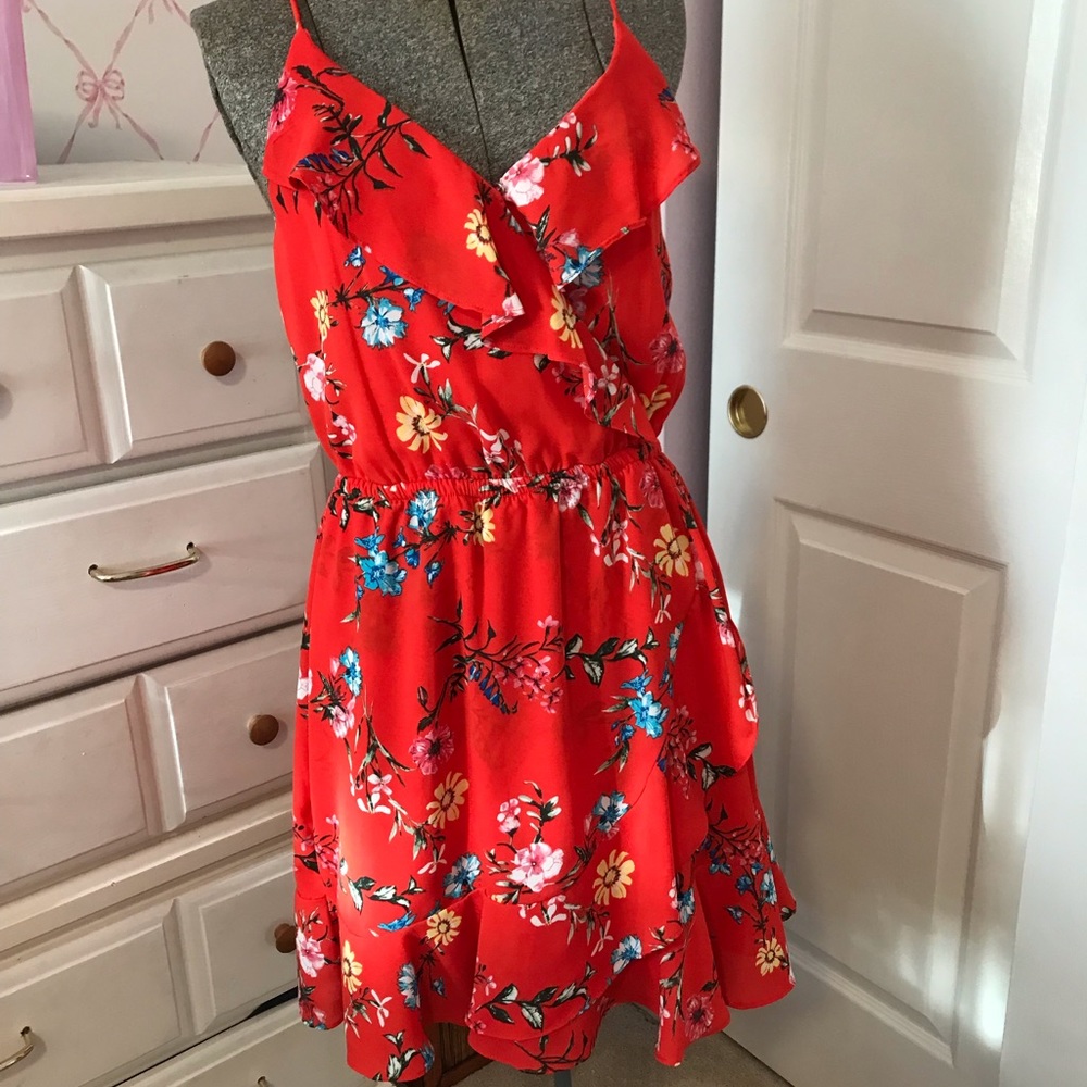 Tropical beachy dress in great knit with lining